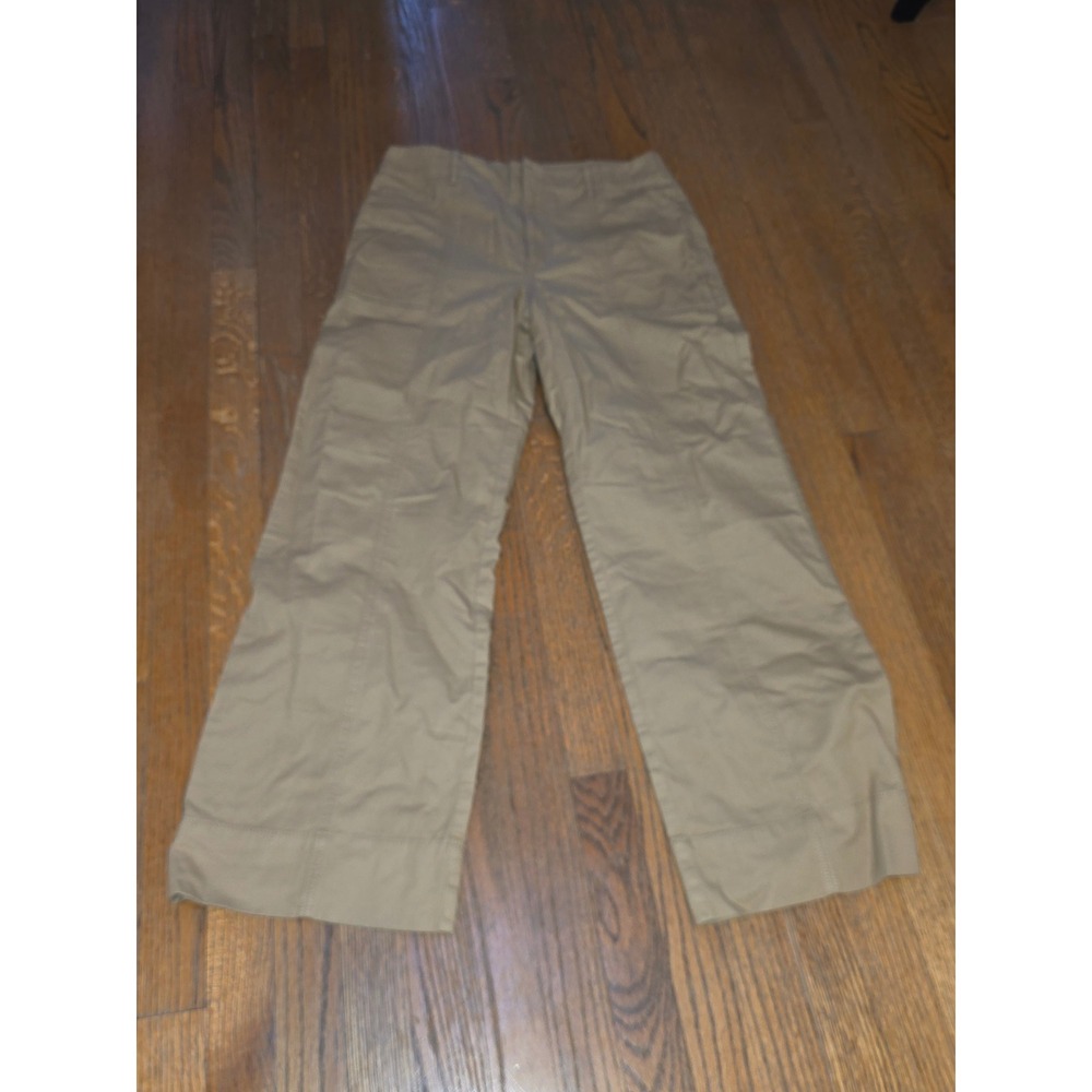 Loft Womens Khaki Tan Wide Leg Utility Pants High Rise Seam Detail Size 8 NWT